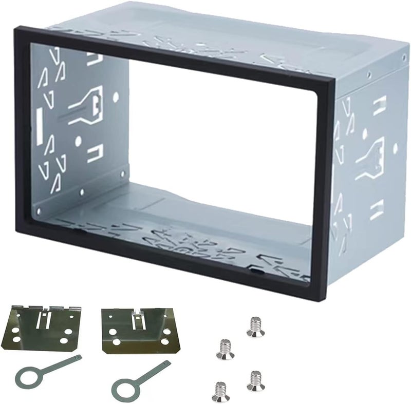 Billowvolve Universal Double DIN Car Stereo Cage,with Metal Frame, Car Radio Fitting Kit,for DVD Players, ISO, CD, GPS Navigation mounting Brackets - Image 1